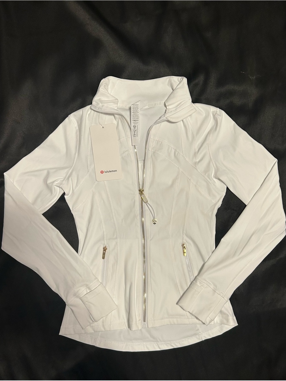 lululemon athletica White defined jacket Fitted FullZip Athletic Jacket
